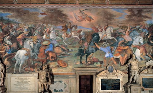 Fresco “La Victoria del Lago Regilo” de Tommaso Laureti