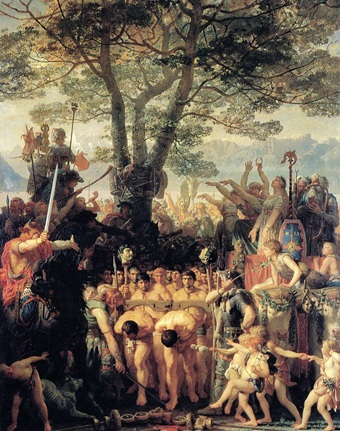 “Los romanos pasando bajo el yugo”. Marc-Charles-Gabriel Gleyre. 1858.