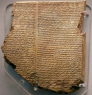 Tablilla sobre el diluvio de la epopeya de Gilgamesh