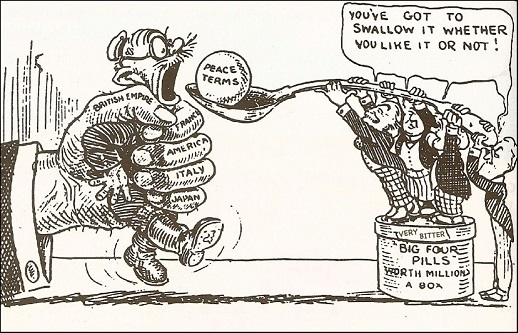 Caricatura satírica británica publicada en 1919 Caricatura satírica británica publicada en 1919