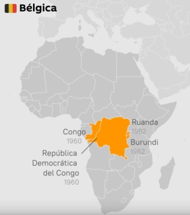 Países que se liberaron de Bélgica y año de independencia