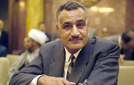 Gamal Abdel Nasser presidente de Egipto desde 1954 hasta su muerte en 1970