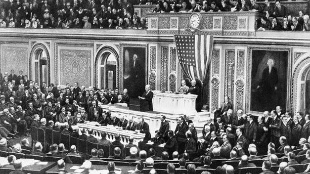 Wilson ante el Congreso de Estados Unidos
