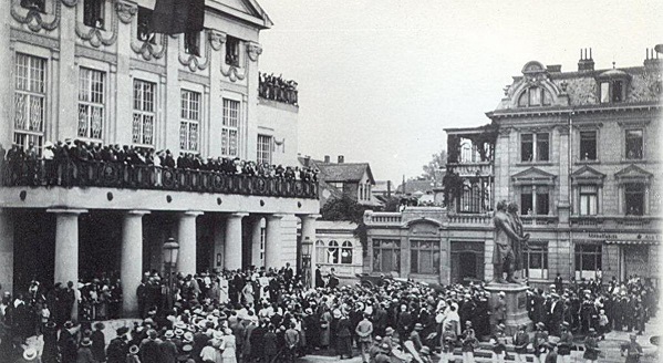 Plaza del Teatro de Weimar. 