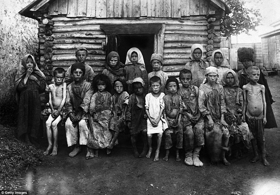 Niños durante la guerra civil, 1921