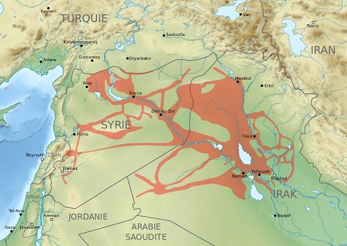 Zonas controladas por el Estado Islámico en noviembre de 2015