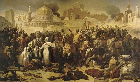 Conquista de Jerusalén en la primera cruzada, 1099. Obra de Émile Signol. 1840