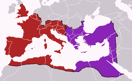 Teodosio I el Grande divide el imperio en dos