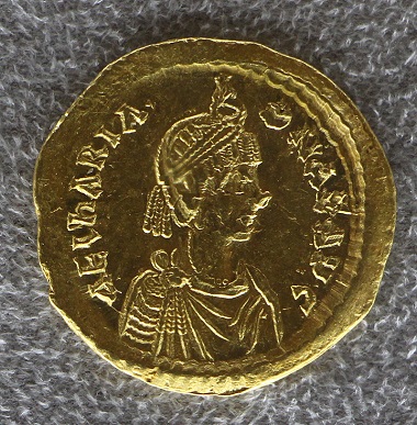 Solidus bizantino con la efigie de Ariadne