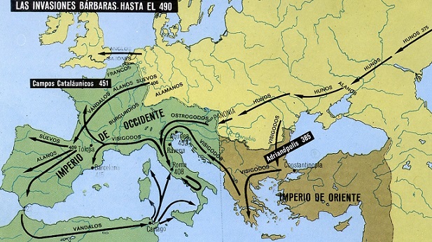 Mapa invasiones bárbaras