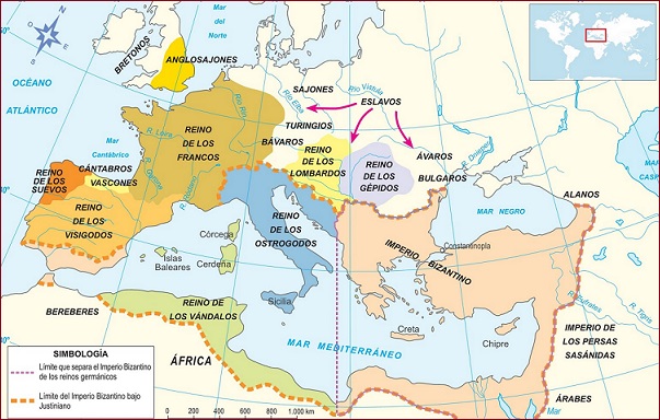  Mapa de los reinos germanos