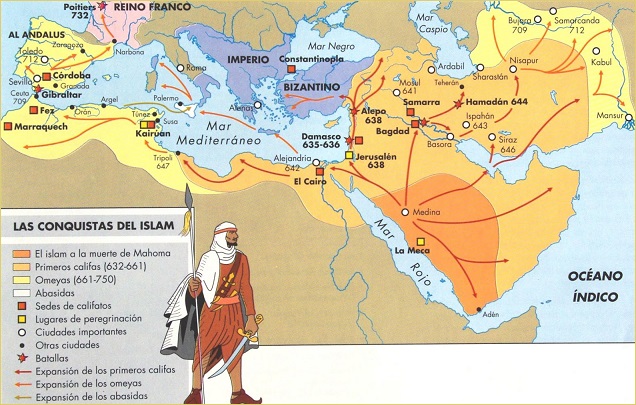 La expansión del islam se realizó en tres etapas