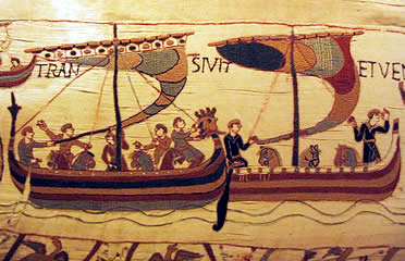 Barcos vikingos en el Tapiz de Bayeux