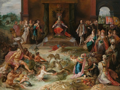 Alegoría sobre la abdicación del emperador Carlos V en Bruselas. Alegoría sobre la abdicación del emperador Carlos V en Bruselas.
