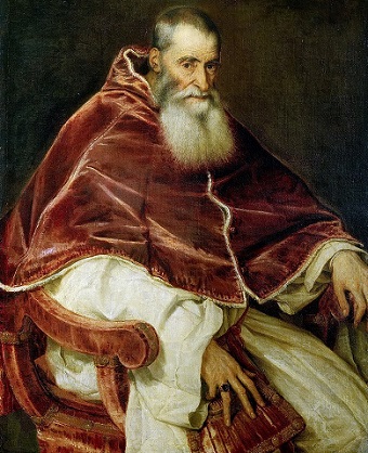 Retrato del papa Pablo III por Tiziano, 1543.