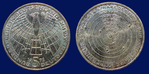 Moneda alemana homenaje a Copérnico