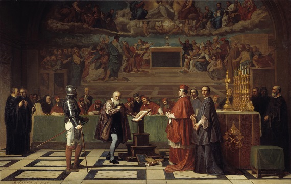 Galileo ante el Santo Oficio, por Joseph-Nicolás Robert-Fleury.