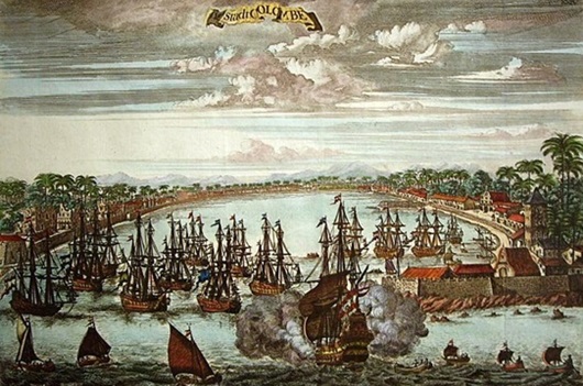 Colombo, Ceilán neerlandés, basado en un grabado de 1680. Colombo, Ceilán neerlandés, basado en un grabado de 1680.