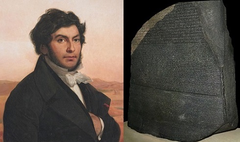 Jean François Champollion y la Piedra de Rosetta