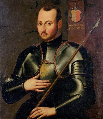 Ignacio de Loyola con armadura militar. Anónimo del s. XVI, escuela francesa.