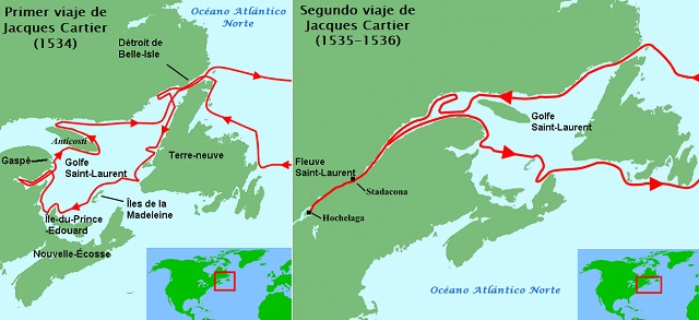 Viajes de Jacques Cartier en exploración de Norte América Viajes de Jacques Cartier en exploración de Norte América