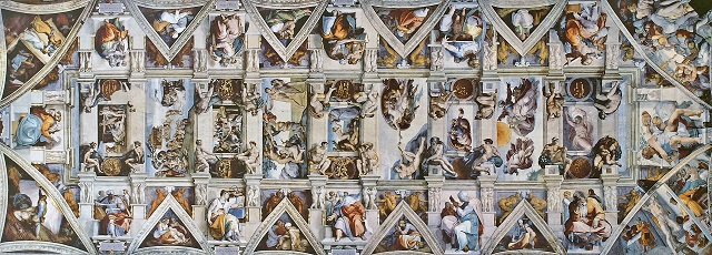 Frescos de la Capilla Sixtina por Miguel Ángel entre 1508 y 1512.