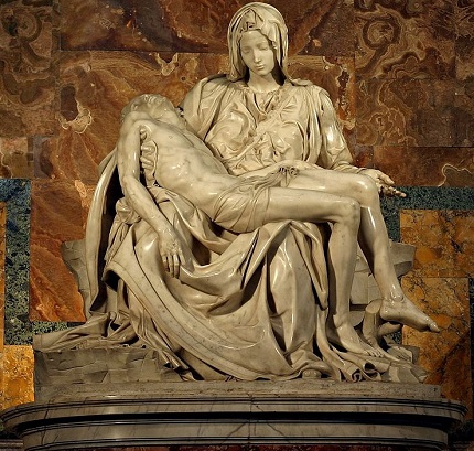 La Piedad (1498-1499). Miguel Ángel Buonarroti. Ciudad del Vaticano.