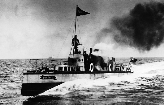 Primer barco “Turbinia”. 1897. Primer barco “Turbinia”. 1897.