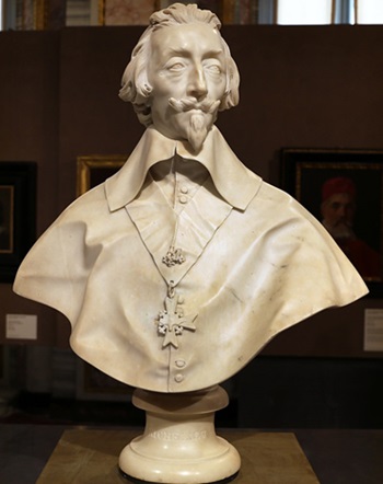 Busto del cardenal Richelieu, obra de Gian Lorenzo Bernini (1641). Busto del cardenal Richelieu, obra de Gian Lorenzo Bernini (1641).