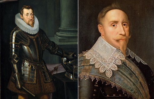 Fernando II de Habsburgo y Gustavo II Adolfo, rey de Suecia.