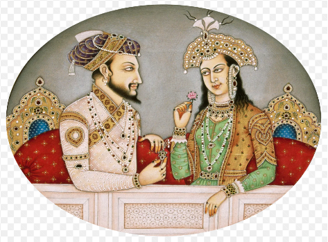 El emperador Shah Jahan y Mumtaz Mahal