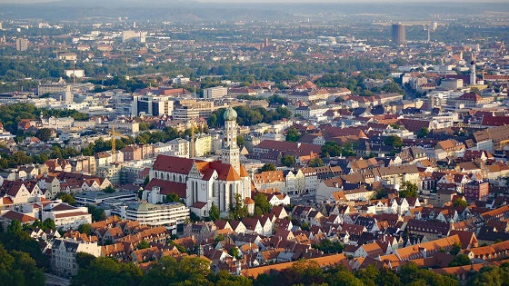Vista panorámica de la actual Augsburgo
