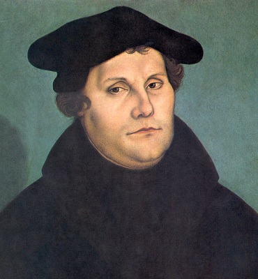 Martín Lutero retratado por Lucas Cranach el Viejo en 1529
