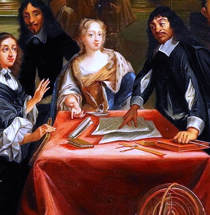 “Descartes en la Corte de la reina Cristina de Suecia” (detalle).