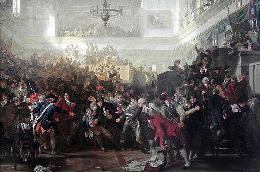Detención de Robespierre en la Convención Nacional. Cuadro de Max Adamo (1870).