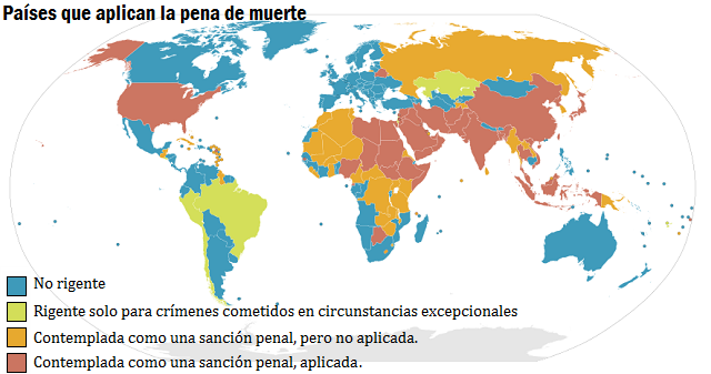 Países que aplican la pena de muerte
