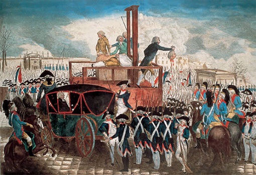 Luis XVI en la guillotina