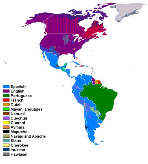 Mapa: Lenguas de América