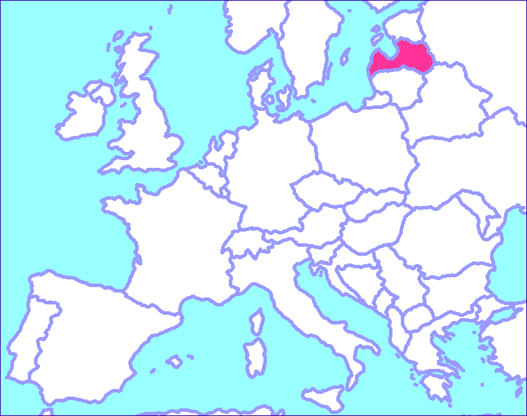 Ubicación geográfica de Letonia en el mapa de Europa