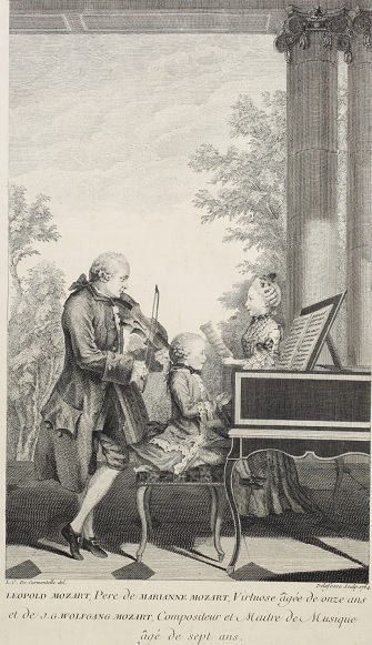 Los tres Mozart haciendo música Los tres Mozart haciendo música