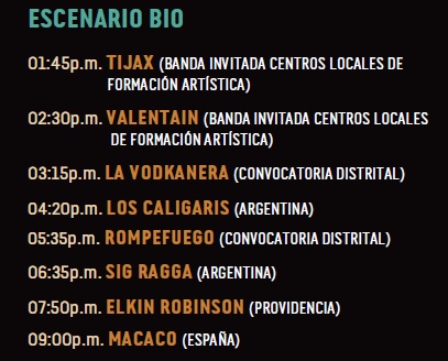 2 de julio, escenario Bio