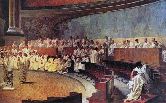 Cicerón denunciando a Catilina