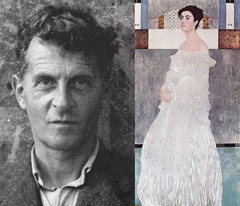Ludwig Wittgenstein (1889-1951). Y pintura de su hermana Gretl, por Gustav Klimt, 1905.
