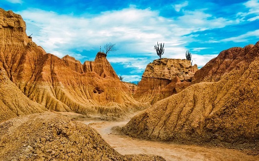 Desierto de la Tatacoa en el departamento de Huila, Colombia.