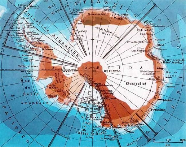 Ubicación geográfica de la Antártida