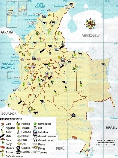 Mapa económico de Colombia
