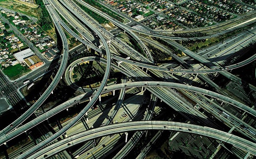 Nudo de autopistas en Los Ángeles, Estados Unidos