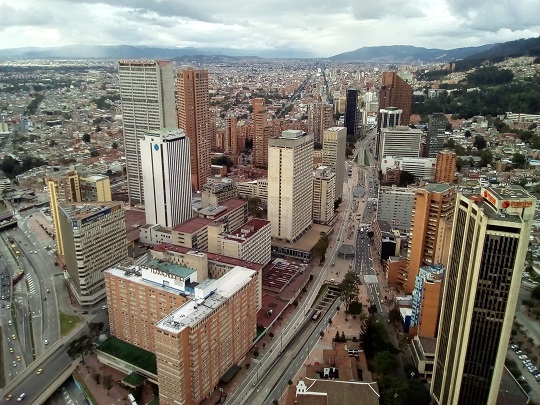 Vista panorámica de la ciudad de Bogotá Colombia