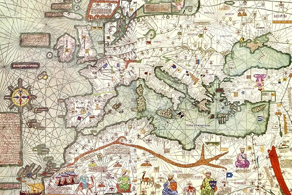 Europa. Medieval Atlas, 1375.