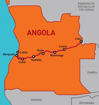 Trazado del ferrocarril de Benguela  